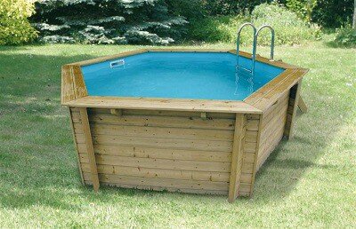 houten zwembad. Uniek houten inbouw zwembad