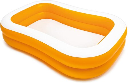 Oranje Intex opblaasbaar familiezwembad 229x147 cm