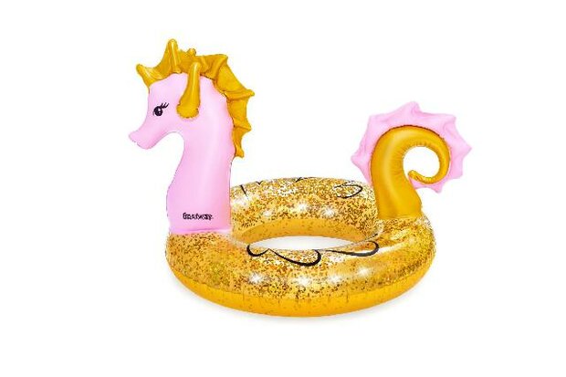 Bijwerken Scarp bloemblad Zwemring zeepaard? Gouden Unicorn zwemband hier kopen!