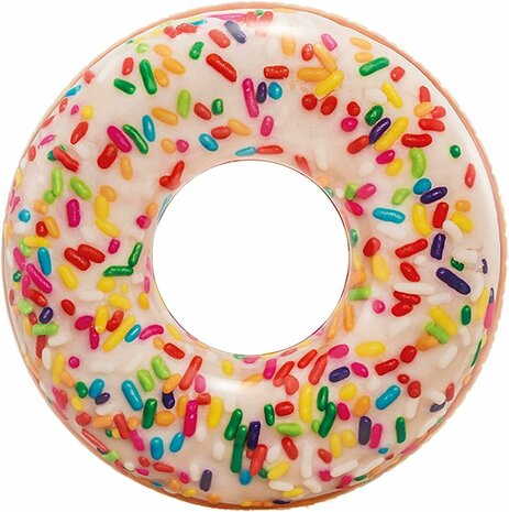 Opblaasbare donut met sprinkles