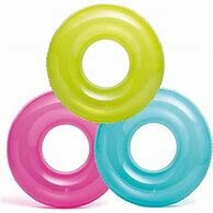 Transparant gekleurde zwemband - Geel