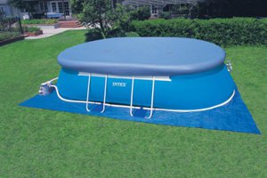 Winst stopverf stopverf Afdekzeil Intex Oval Frame Pool 610 cm x 366 cm.